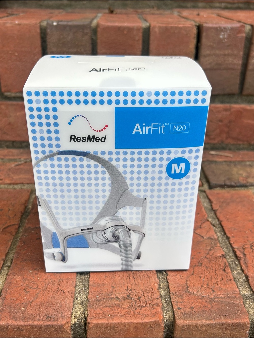 ResMed AirFit N20 Nasal Mask in a medium size.